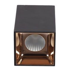 K2 Siyah-Rose Gold Aras Kare Sıva Üstü Spot