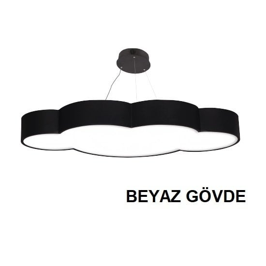 Lamptıme Sarkıt Armatür 80*80 Bulut 40Cm 45W Beyaz Gövde 3000K Sarı Işık
