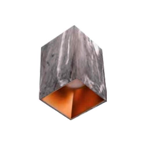 ACK GRİ MERMER-MATTE ROSE KARE ALÜMİNİUM SIVA ÜSTÜ DEKORATİF ARMATÜRÜ