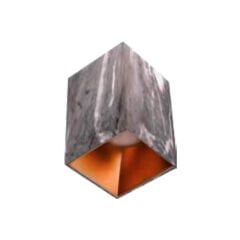 ACK GRİ MERMER-MATTE ROSE KARE ALÜMİNİUM SIVA ÜSTÜ DEKORATİF ARMATÜRÜ