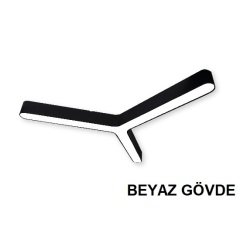 Lamptıme Sarkıt Armatür 80X80 Yıldız 120Cm 90W Beyaz Gövde 4000K Ilık Beyaz