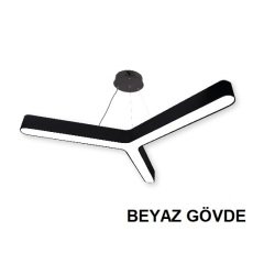 Lamptıme Sarkıt Armatür 80X80 Yıldız 120Cm 90W Beyaz Gövde 4000K Ilık Beyaz