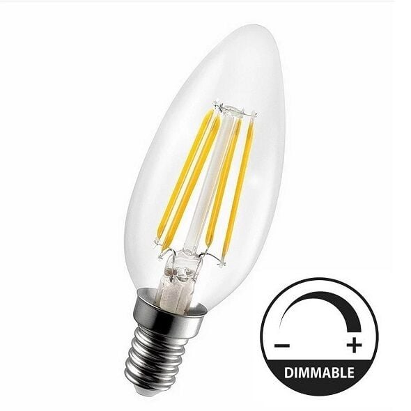 Ecolite Candle 6W Dimmable Led Şeffaf Mum Ampul 810 Lümen 15.000 H 2700K Sarı Işık