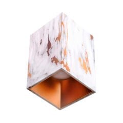 ACK GOLD MERMER-MATTE ROSE KARE ALÜMİNİUM SIVA ÜSTÜ DEKORATİF ARMATÜRÜ