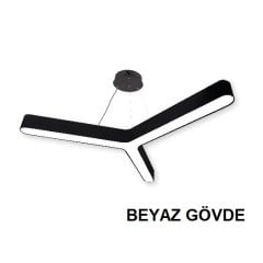 Lamptıme Sarkıt Armatür 80X80 Yıldız 120Cm 90W Beyaz Gövde 6500K Beyaz Işık