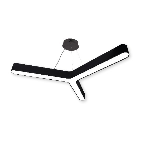 Lamptıme Sarkıt Armatür 80X80 Yıldız 120Cm 90W Siyah Gövde 3000K Sarı Işık