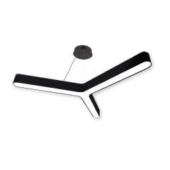 Lamptıme Sarkıt Armatür 80X80 Yıldız 120Cm 90W Siyah Gövde 3000K Sarı Işık