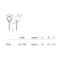 Led  Çim - Ağaç Spotu Lh-19102