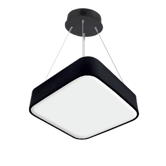 Lamptıme Sarkıt Armatür 80*80 Dolu Kare 80Cm 60W Siyah Gövde 4000K Ilık Beyaz