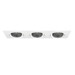 Lamptıme 740616 Sıva Altı Cob Downlıght 3X20W Üçlü Kare Beyaz Gövde 6500K Beyaz Işık