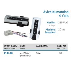 Ycl Avize Kumandası (4X1000W) 4 Yollu