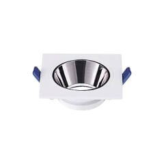 ACK BEYAZ-PLATİN KARE 92MM x 92MM SIVA ALTI METAL+PC ARMATÜRÜ