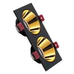 ACK SİYAH-GOLD KARE 172MM x 92MM SIVA ALTI METAL+PC ARMATÜRÜ