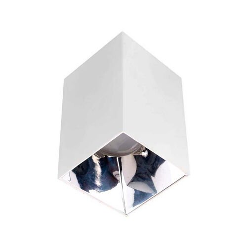 ACK BEYAZ-PLATİN KARE 105MM x 98MM SIVA ÜSTÜ METAL+PC ARMATÜRÜ