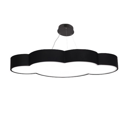 Lamptıme Sarkıt Armatür 80*80 Bulut 40Cm 45W Siyah Gövde 6500K Beyaz Işık