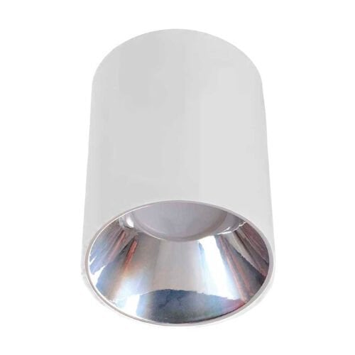 ACK BEYAZ-PLATİN YUVARLAK 100MM x 96MM SIVA ÜSTÜ METAL+PC ARMATÜRÜ