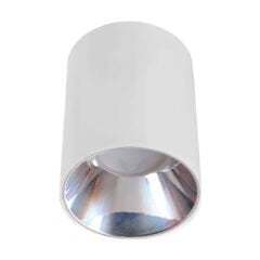 ACK BEYAZ-PLATİN YUVARLAK 100MM x 96MM SIVA ÜSTÜ METAL+PC ARMATÜRÜ