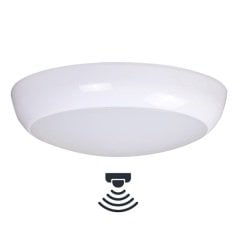 Lamptıme 18W Ip65 Beyaz Gövde Led Sensörlü Tavan Armatürü 3000K Sarı Işık