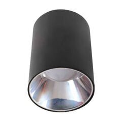 ACK SİYAH-PLATİN YUVARLAK 100MM x 96MM SIVA ÜSTÜ METAL+PC ARMATÜRÜ