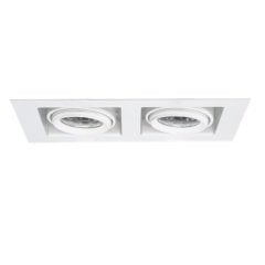 Lamptıme 740631 Sıva Altı Cob Downlıght 2X8W Derin Kare Beyaz Gövde 6500K Beyaz Işık