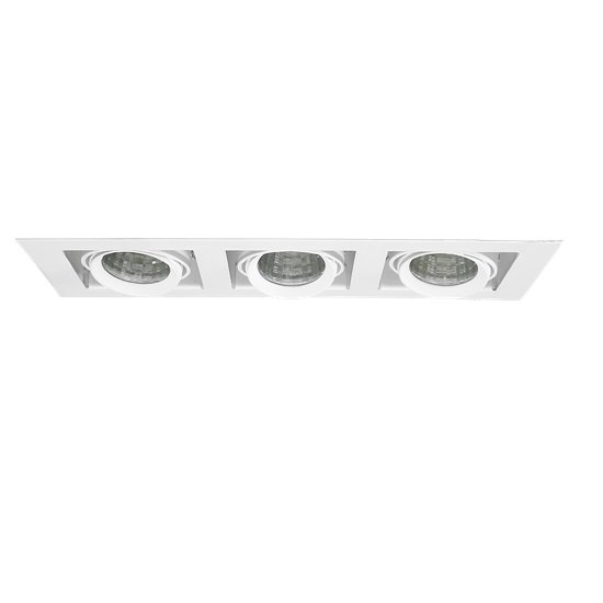 Lamptıme 740632 Sıva Altı Cob Downlıght 3X30W Derin Kare Beyaz Gövde 6500K Beyaz Işık