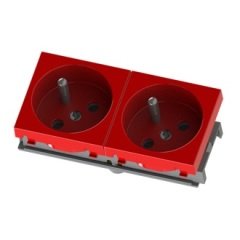 Ne-Ad Modüler 45X45 Mm 2'Li Ups Priz (45°)