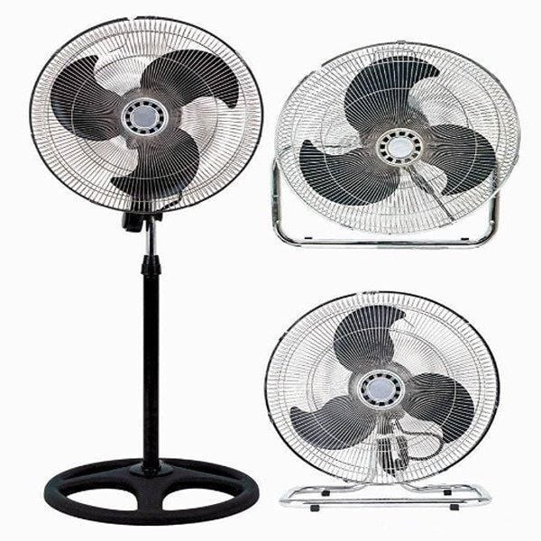 K2 130W 18” Sanayı Tipi Ayaklı Vantilatör Duvar Ve Masa Kullanımlı