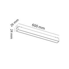 MOL6052 20 WATT 60 CM DİFÜZÖRLÜ SLİM MAGNET AYDINLATMA