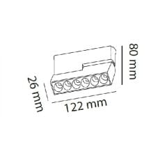 MOL6061 6 WATT HAREKETLİ MERCEKLİ SLİM MAGNET AYDINLATMA