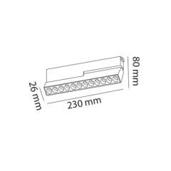 MOL6062 12 WATT HAREKETLİ MERCEKLİ SLİM MAGNET AYDINLATMA