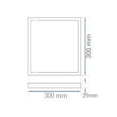 Ack 300Mmx300Mm 15W Beyaz 6500K Sıva Altı Clıp-In Backlıght Led Panel