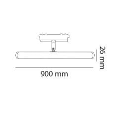MOL6076 25 WATT DİFÜZÖRLÜ SLİM MAGNET AYDINLATMA