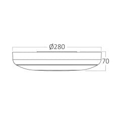 Braytron Grande-20W 5CCT IP54 3H Kitli Sıva Üstü Sensörlü Armatür