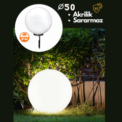 Opal 50cm Akrilik Gloplu Kazıklı Çim Lambası IP44 E27