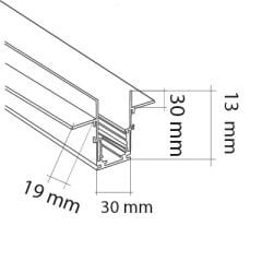 MOL6093 3 METRE SLİM TRİMLESS MAGNET RAY
