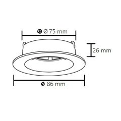 Ack Terra Siyah Sıva Altı Spotlıght Yuvarlak