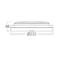 Braytron Bulkhead  18W 3CCT Beyaz Yuvarlak S.Ü.Sensörlü Armatür