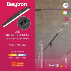 Braytron Dali-LNR300 Magnet Linear Armatür 30CM 10W 48VDC 3CCT