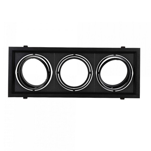 Ycl Ar111 Led Spot Kasası Üçlü Siyah