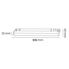 MOL6027-DALİ DALİ DİMLİ 30 WATT 90 CM DİFÜZÖRLÜ FOCUS SERİSİ MAGNET AYDINLATMA