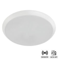ACK ACİL AYDINLATMA KİTLİ BEYAZ 18W 3000K SENSÖRLÜ TAVAN ARMATÜRÜ