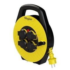 Bylion Plastik Makara 10 m 3X1,5 mm TTR Sarı Kablo Kapaklı