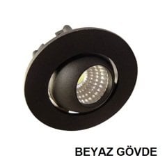 Ack 3W Beyaz Gövde Mavi Işık Sıva Altı Led Spotlıght