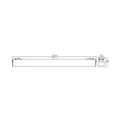 Braytron  Magnet Linear Armatür 60CM 18W 48VDC 4000K
