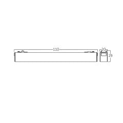 Braytron LNS110 Magnet Wallwasher Sabit 11CM 6W 48V 3000K