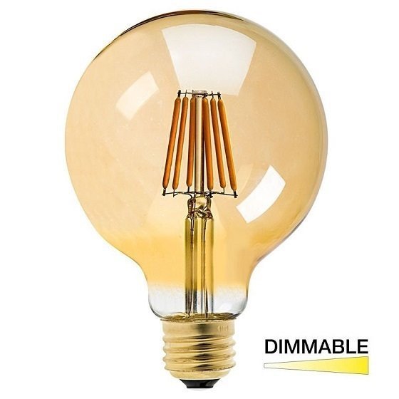 Ecolıte Led Vıntage Gold E27 7,5W Dimmerable Top Ampul 220V 2200K Sarı Işık