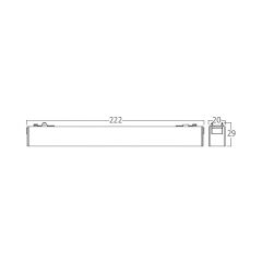 Braytron Magnet Wallwasher Sabit 22CM 12W 48V 3000K
