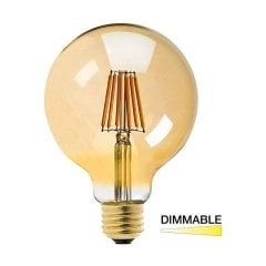 Ecolıte Led Vıntage Gold E27 7,5W Dimmerable Top Ampul 220V 2200K Sarı Işık