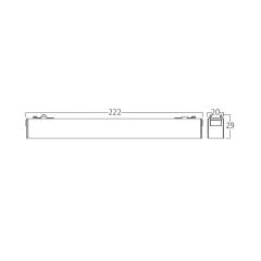 Braytron Magnet Wallwasher Sabit 22CM 12W 48V 4000K