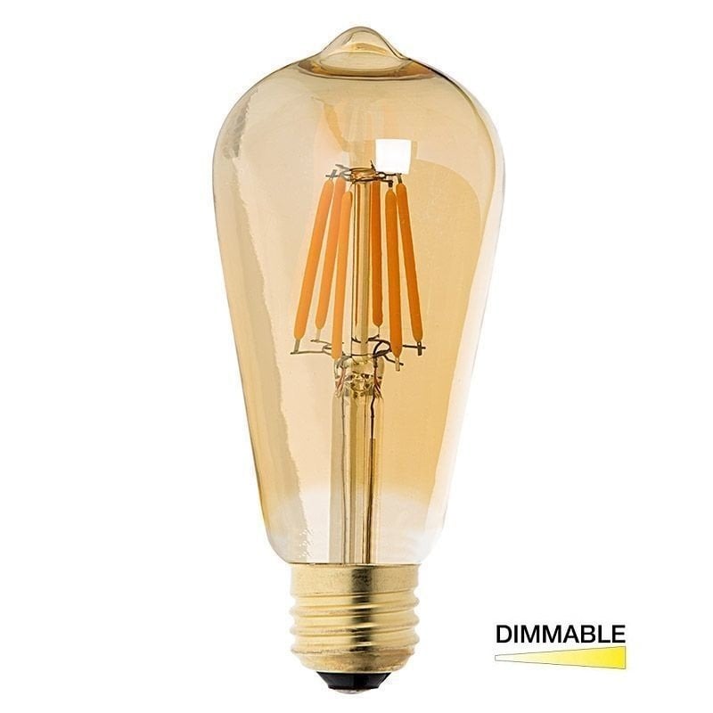 Ecolıte Led Vıntage Gold E27 7,5W Dimmerable Mantar Ampul 220V 2200K Sarı Işık